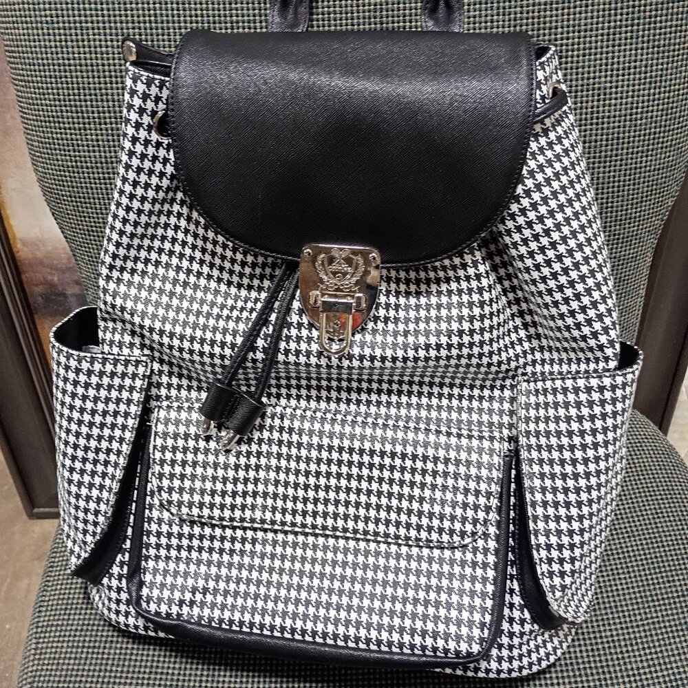 Court Couture Hampton Houndstooth tennis and pickleball backpack.
